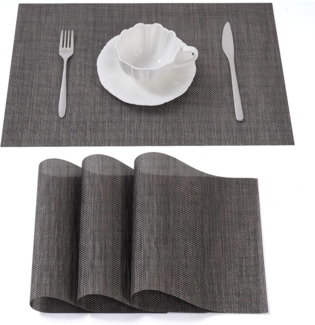 Simurq Platzset - Tischsets Abwaschbar / Rutschfest und Waschbar, (Platzdeckchen in 45x30 cm - Tischunterlage -, 4-St, Set mit 4 oder 6 Tischsets), Tischuntersetzer für Esszimmer und Küche