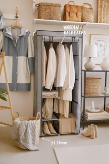 Textil-Kleiderständer "Sarah" mit Reißverschluss und Ablagen innen