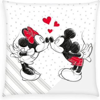 Herding Young Collection Dekokissen Disney's Mickey & Minnie Soft Velboa Kissen 40/40 cm Dekokissen, kinder kissen Baby deko Kissen