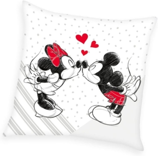 Herding Kissenhüllen Disney's Mickey & Minnie Soft Velboa Kissen 40/40 cm