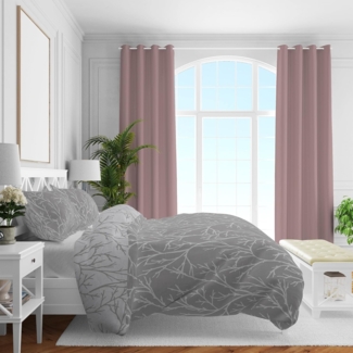 Brielle Bettwäsche Mako Satin Wendebettwäsche-Set - 2-tlg - Dunkelgrau-Hellgrau, 2 teilig, Mit Reißverschluss, 100% Baumwolle