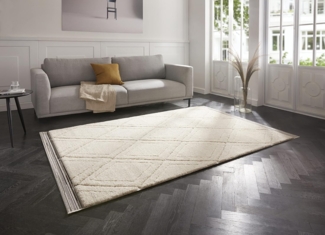 Hochflor Teppich Colin Creme - 120x170x2,2cm