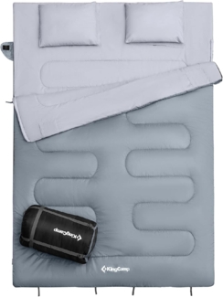 KingCamp Doppeldeckenschlafsack Deckenschlafsack Oxygen 250 D, 2 Personen Doppel Schlafsack XL Lang -3°C