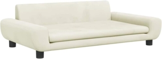 vidaXL Hundebett Creme 100x54x33 cm Samt 171987