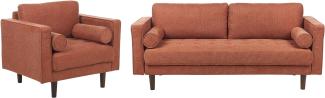 Sofa Set goldbraun 4-Sitzer NURMO