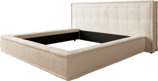 Polsterbettgestell Filikos 180x200 cm Bouclé Cream