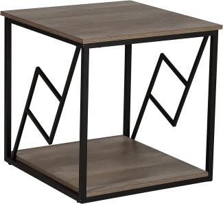 Beistelltisch dunkler Holzfarbton quadratisch 56x56 cm FORRES