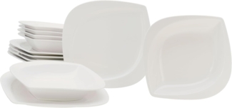 CreaTable Tafelservice Melbourne Creme Tafelservice 12-tlg (12-tlg), 6 Personen, Porzellan