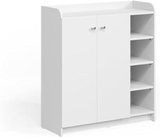 Schuhschrank Moritz Weiß 83 x 91.4 cm mit 2 Türen Vicco