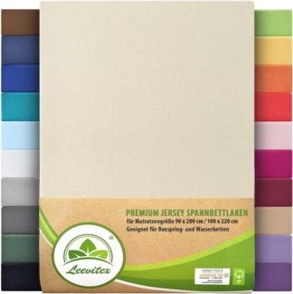 leevitex® Spannbettlaken Spannbettlaken Premium Elasthan, Gummizug: rundum, blickdicht, Anti-Pilling, 97% Baumwolle, 3% Elasthan, 40 cm Steg