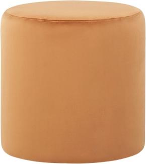 Pouf Samtstoff orange ⌀ 47 cm LOVETT