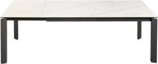 riess-ambiente Esstisch X7 180-240cm weiß / anthrazit (Einzelartikel, 1-St), Keramik · Glas · Metall · ausziehbar · Marmor-Optik · Design