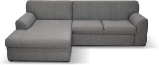 DOMO Collection Ecksofa Topper | moderne Couch in L-Form | kleine Polsterecke mit Schlaffunktion | grau, 245 x 155 x 78 cm