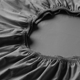 Estella Zwirn-Jersey 1 teilig Spannbetttuch 180-200x200 cm Spannbettlaken graphit