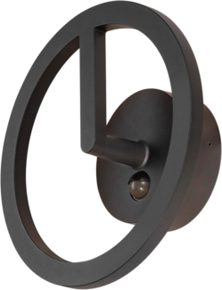 SLV Q-RING, Wandleuchte, Sensor, 3000K, IP54, schwarz - Wand- und Deckenleuchten