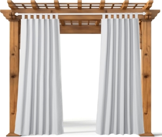 JEMIDI Outdoorgardine Outdoor Vorhang wasserdicht - Wetterfester Vorhang - Weiß, (1 St)