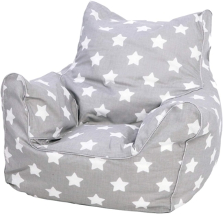 Knorrtoys 'Stars white' Kindersitzsack grau/weiß