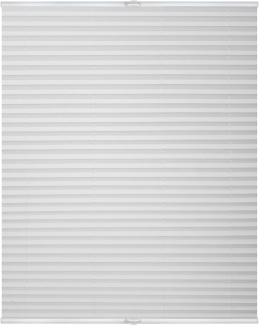 Lichtblick Sonnenschutzsysteme GmbH Plissee Nizza 55 cm x 130 cm (BxL) Weiß Tageslicht; einfache Installation mit Klemmträgern; verspannt