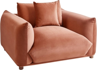 Sessel LUVOS Samtstoff Goldbraun