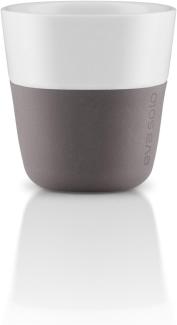 Eva Solo Espresso-Becher, Mocca, Kaffee, Espressotasse, Becher, Porzellan/Silikon, Grau, 80ml, 2er-Set, 501020