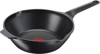 Tefal Aroma E21519 Wokpfanne 28 cm | einfache Reinigung | Antihaftversiegelung | Thermo-Signal Temperaturanzeiger | spülmaschinenfest | induktionsgeeignet | Schwarz