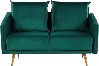 2-Sitzer Sofa Samtstoff grün MAURA
