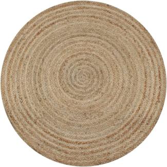 vidaXL Teppich Jute Geflochten 120 cm Rund