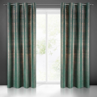 Eurofirany Vorhang Glamour Vorhänge zum Wohnzimmer, Ösenschal, 140x250 cm, elegante, blickdichte Vorhänge