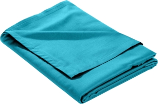 Mako Satin Bettlaken ohne Gummizug türkis 160x260cm