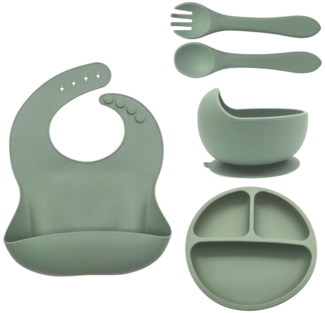 Fillikid Silikonset bestehend aus Teller, Schüssel, Besteck und Lätzchen Exklusiv