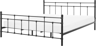 Metallbett schwarz Lattenrost 180x200 cm LYNX