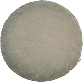 beties Kissenhülle FarbTon, (1 Stück), Chenille-Haptik in Raumausstatter Qualität rund ca. 40 cm greig-taupe