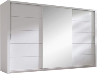 Ordu - Kleiderschrank/Schwebetürenschrank in Matt mit Spiegel