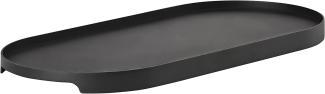 Zone Denmark Tablett Singles, Oval, Serviertablett, Dekotablett, Metall / Eisen, Black, 35 x 16 cm, 332040