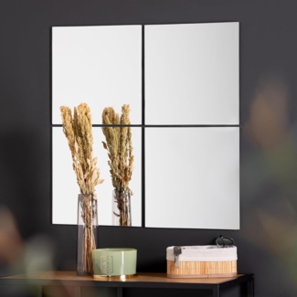 HI NORDHEIM viereckiger Spiegel-Wandaufkleber 4er-Set (30 x 30 x 0,25 cm) 90109