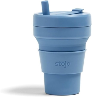 faltbare Kaffeetasse 10,2x16,5 cm Silikon weiß 350 ml