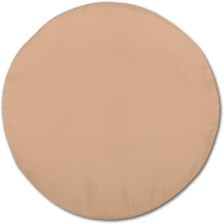 Kissenhülle Dekokissen Kissenbezug Microfaser - viele Größen und Farben Hellbraun Ø 50 cm