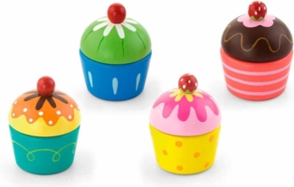 VIGA - Cupcakes aus Holz zum beliebigen Kombinieren