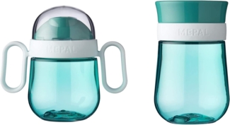 Mepal | Mio Set – 360° Baby Trinklernbecher | auslaufsicher | spülmaschinengeeignet | BPA-frei | Deep Turquoise | ab 6 Monate
