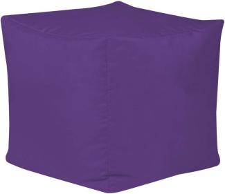 Bean Bag Bazaar Sitzpuff Outdoor „Würfel“, Fußhocker Wasserabweisend, XL Sitzpouf Outdoor, Puff Hocker Groß, Sitzsack Hocker, Sitzkissen