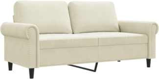 vidaXL 2-Sitzer-Sofa Creme 140 cm Samt 359537