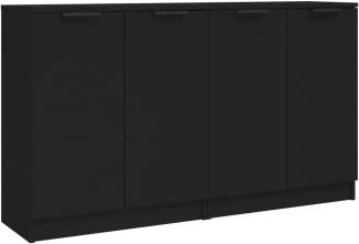 vidaXL Sideboards 2 Stk. Schwarz 60x30x70 cm Holzwerkstoff 3115773