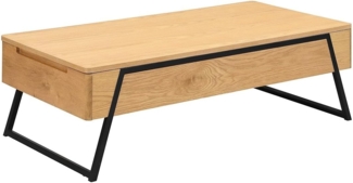 Vente-unique - Couchtisch mit klappbarer Platte – Eichenfurnier – Natur – EBENORA