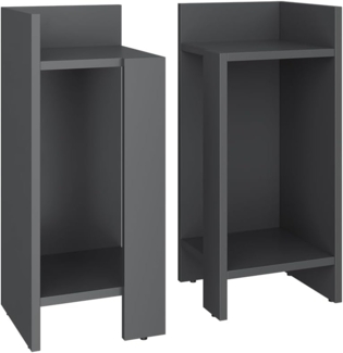 Vicco Nachttisch Anthrazit 27 x 60 cm 2er-Set, Lenar