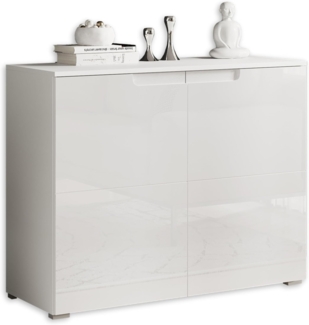 Kommode 'SPICE 6' Schrank 2-türig, weiß Hochglanz