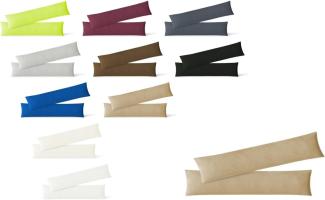 Jersey Kissenbezug, 2er Set, Baumwolle, Sand, 40x145 cm