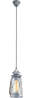 Eglo 49214 Hängeleuchte BRADFORD silber-antik, E27 max. 1X40W