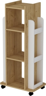 Eiche saphir-weiß Bücherregal 120 x 40 x 60
