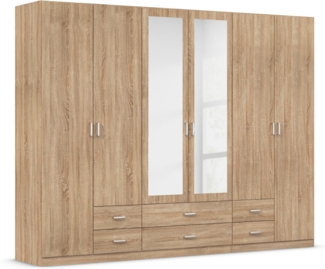 Kombidrehtürenschrank Greta / Gamma, Holzwerkstoff, Holzfarben, 270 x 210 x 54 cm