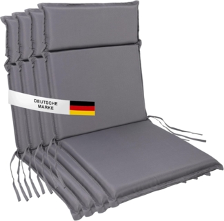 Albatros International Stuhlkissen Albatros Sitzauflage Gartenstuhlauflagen Sitzpolster, Sitzpolster Sitzkissen Outdoor Anthrazit Hochlehner Auflage UV